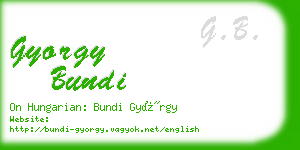 gyorgy bundi business card